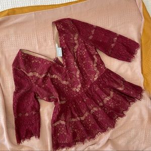 Anthropologie Maeve Lace top size Large